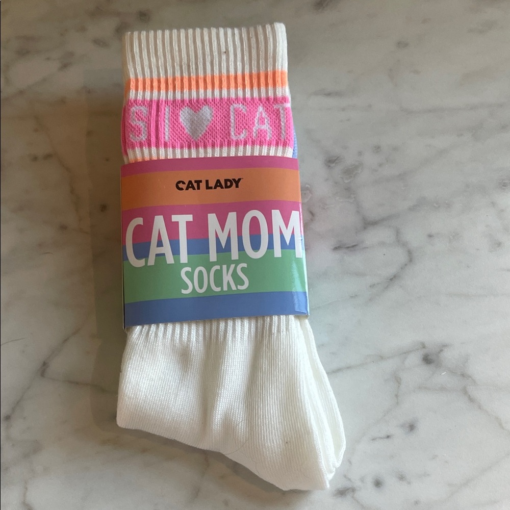 Cat Mom Socks One Size NWT
